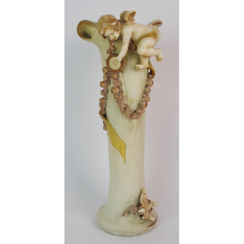 477 - A Karl Klimt design tall porcelain vase