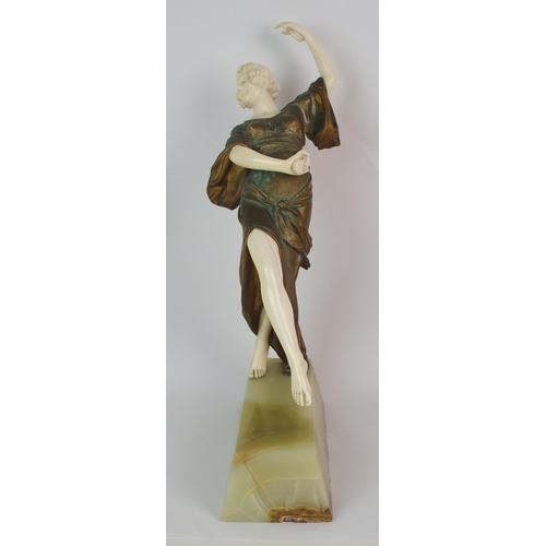 479 - EDUARDO ROSSI - An Art Deco bronze and ivory 'Oriental Dancer'