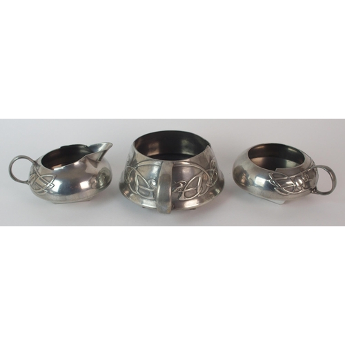 481 - Archibald Knox for Liberty & Co. Tudric Pewter Tea and Coffee set  pattern 0231  circa 1905