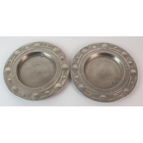 482 - Archibald Knox for Liberty & Co. Tudric Pewter butter and bon bon dishes circa 1905