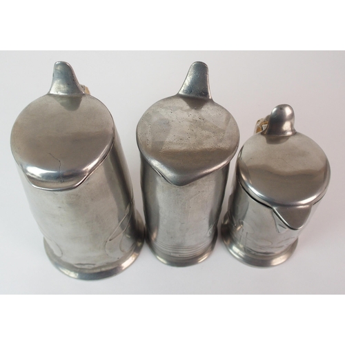 484 - Archibald Knox for Liberty & Co. Tudric Pewter hot water pots circa 1905