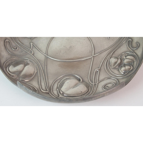 485 - Archibald Knox for Liberty & Co. Tudric Pewter tray and fruit bowl circa 1905