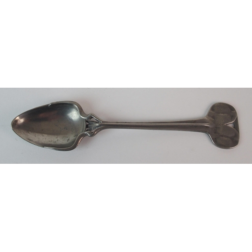 486 - Archibald Knox for Liberty & Co. Tudric Pewter butter/preserve dishes and spoon circa 1905