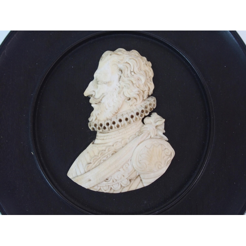 500 - A Continental ivory portrait plaque of Marie de Media