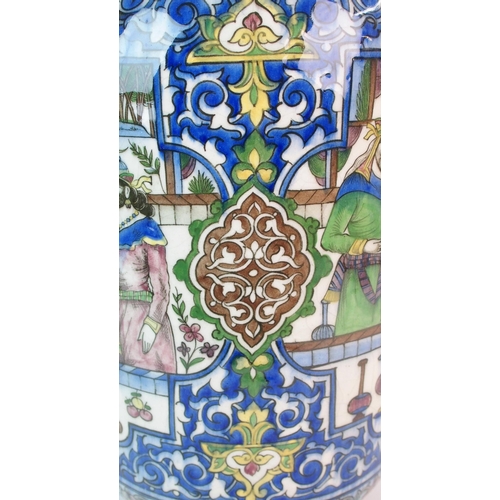 64 - A large Persian two-handled baluster vase