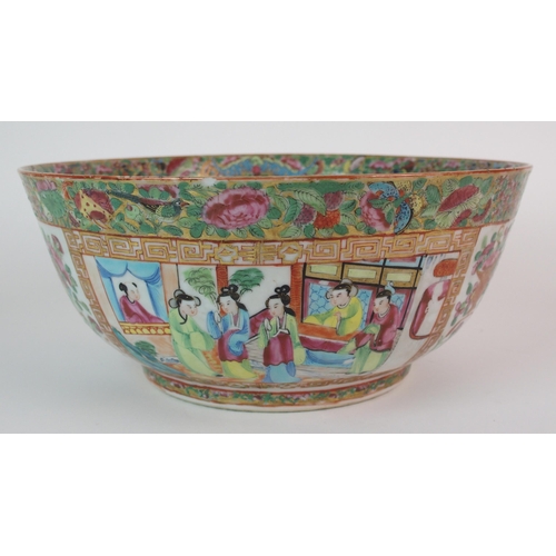 68 - A Cantonese famille rose punch bowl