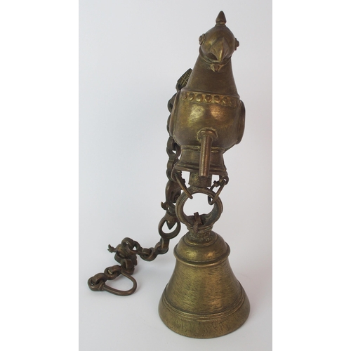 76 - An Indian brass temple bell