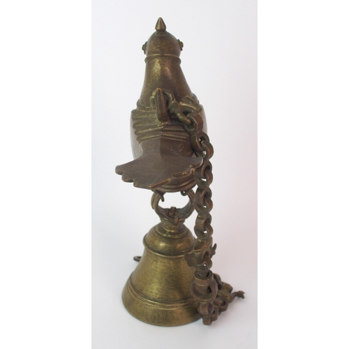 76 - An Indian brass temple bell