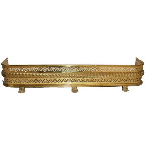 770 - A Victorian brass fender