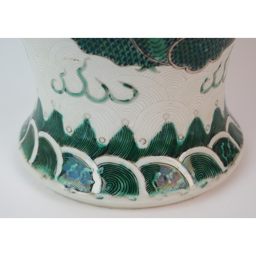 81 - A Chinese famille verte baluster vase