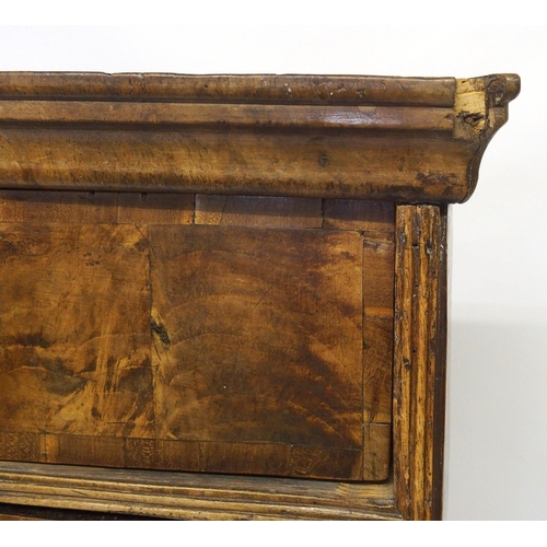 819 - A William and Mary style walnut chest on stand