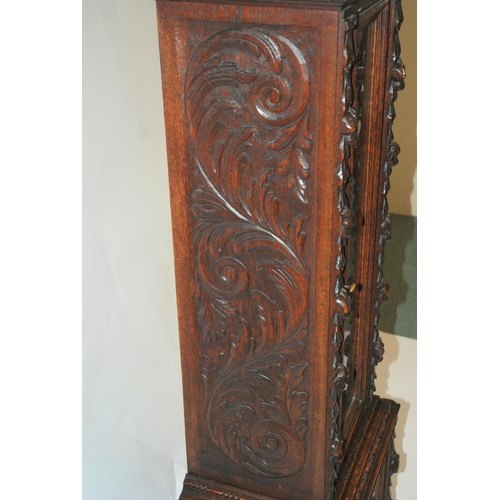 820 - A Victorian oak longcase clock