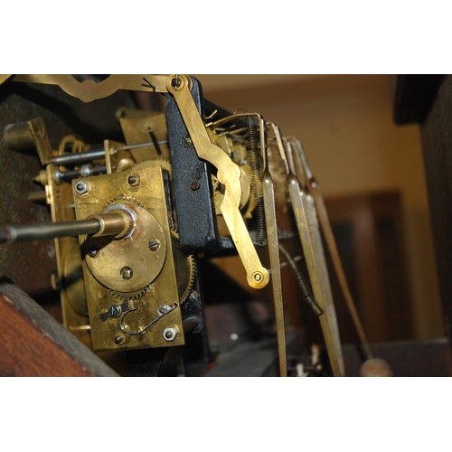 820 - A Victorian oak longcase clock