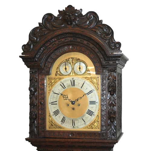 820 - A Victorian oak longcase clock