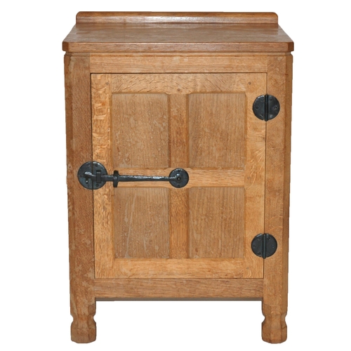 828 - ROBERT 'MOUSEMAN' THOMPSON An oak bedside cupboard