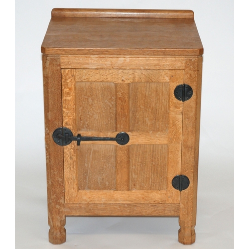 828 - ROBERT 'MOUSEMAN' THOMPSON An oak bedside cupboard