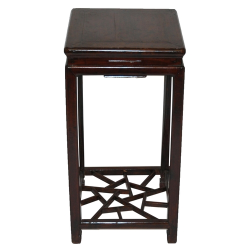 830 - A Chinese stained wood pedestal