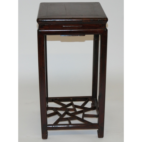 830 - A Chinese stained wood pedestal