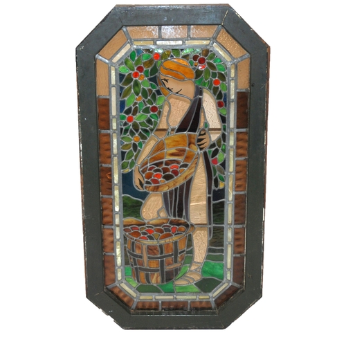 833 - A stained and leaded glass window