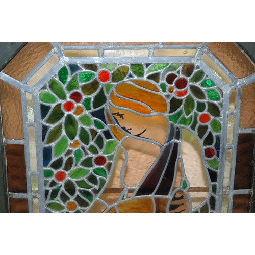 833 - A stained and leaded glass window