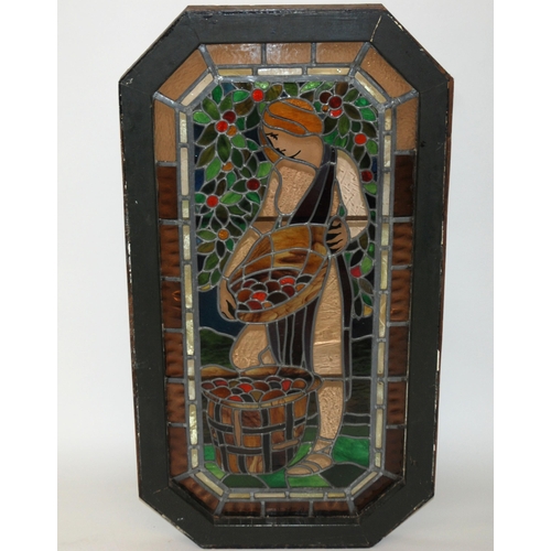 833 - A stained and leaded glass window