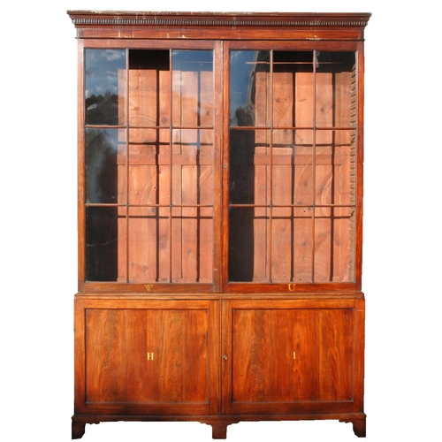 840 - A 19th Century mahogany library display bookcase