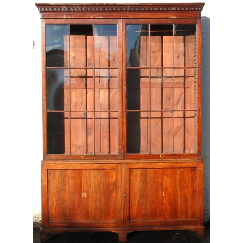 840 - A 19th Century mahogany library display bookcase