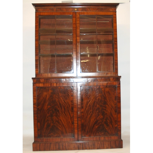 841 - A 19th Century mahogany library display breakfront bookcase