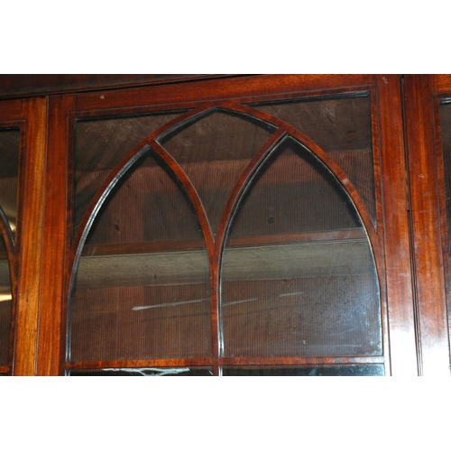 842 - A 19th Century mahogany breakfront bookcase