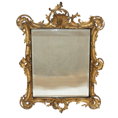 843 - A 19th Century giltwood and gesso wall mirror