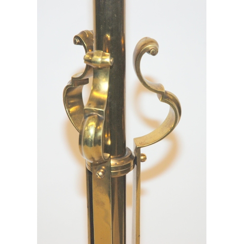 846A - An Arts and Crafts brass standard lamp