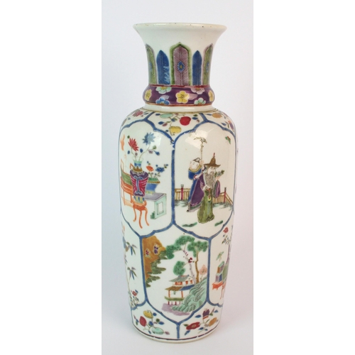 87 - A Chinese famille verte vase