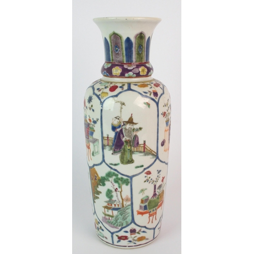 87 - A Chinese famille verte vase