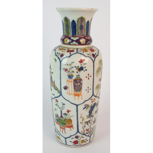 87 - A Chinese famille verte vase