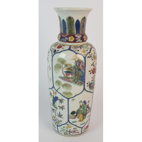 87 - A Chinese famille verte vase