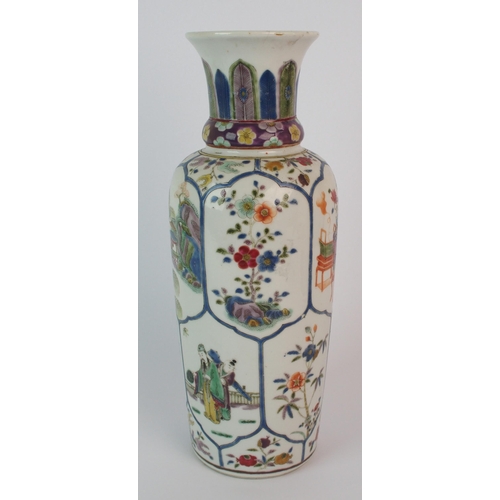 87 - A Chinese famille verte vase