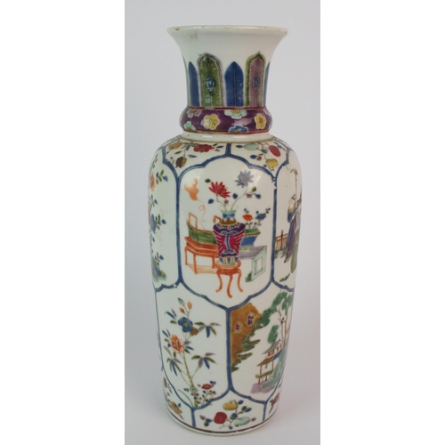 87 - A Chinese famille verte vase