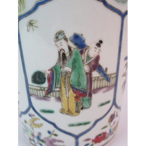 87 - A Chinese famille verte vase