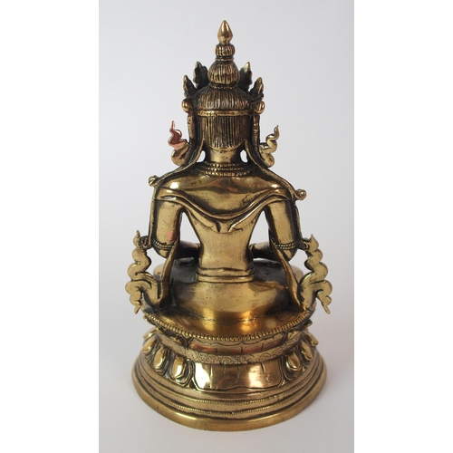 90 - A Chinese gilt bronze Buddha