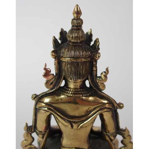 90 - A Chinese gilt bronze Buddha