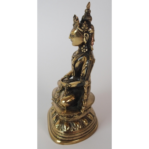 90 - A Chinese gilt bronze Buddha