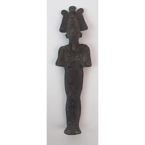 10 - An Egyptian bronze model of a pharaoh