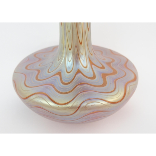 155 - A Loetz-style Austrian iridescent glass vase