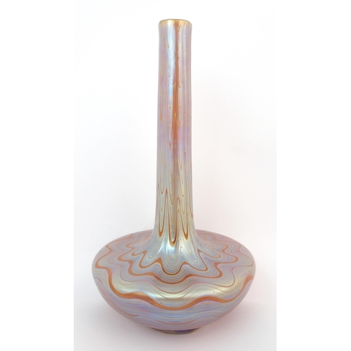 155 - A Loetz-style Austrian iridescent glass vase