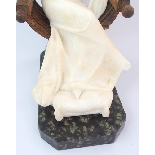 161 - An Italian carved alabaster figural sculpture