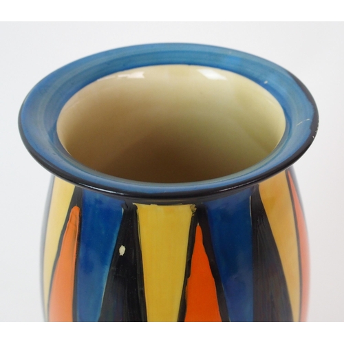 171 - A Clarice Cliff Bizarre Geometric pattern vase