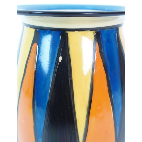 171 - A Clarice Cliff Bizarre Geometric pattern vase