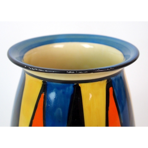 171 - A Clarice Cliff Bizarre Geometric pattern vase