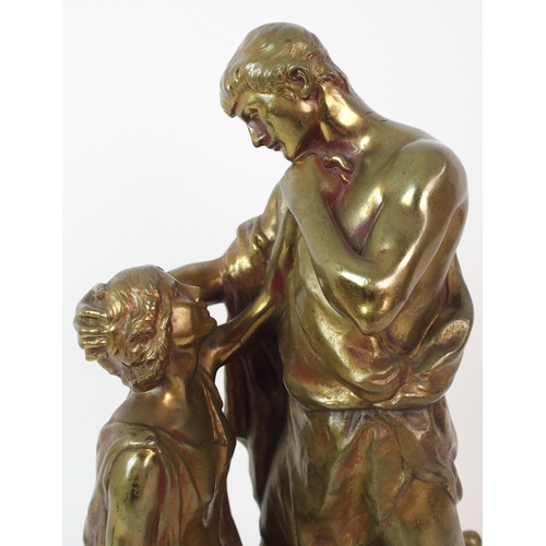 173 - A French gilt cast bronze statue  Modele Sur Platre  after Georges Colin (French  1876-1917)