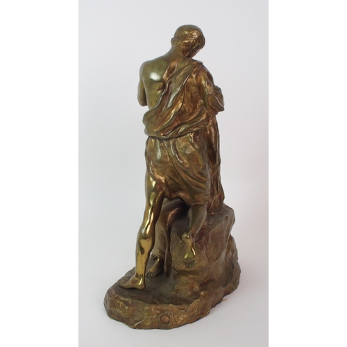 173 - A French gilt cast bronze statue  Modele Sur Platre  after Georges Colin (French  1876-1917)